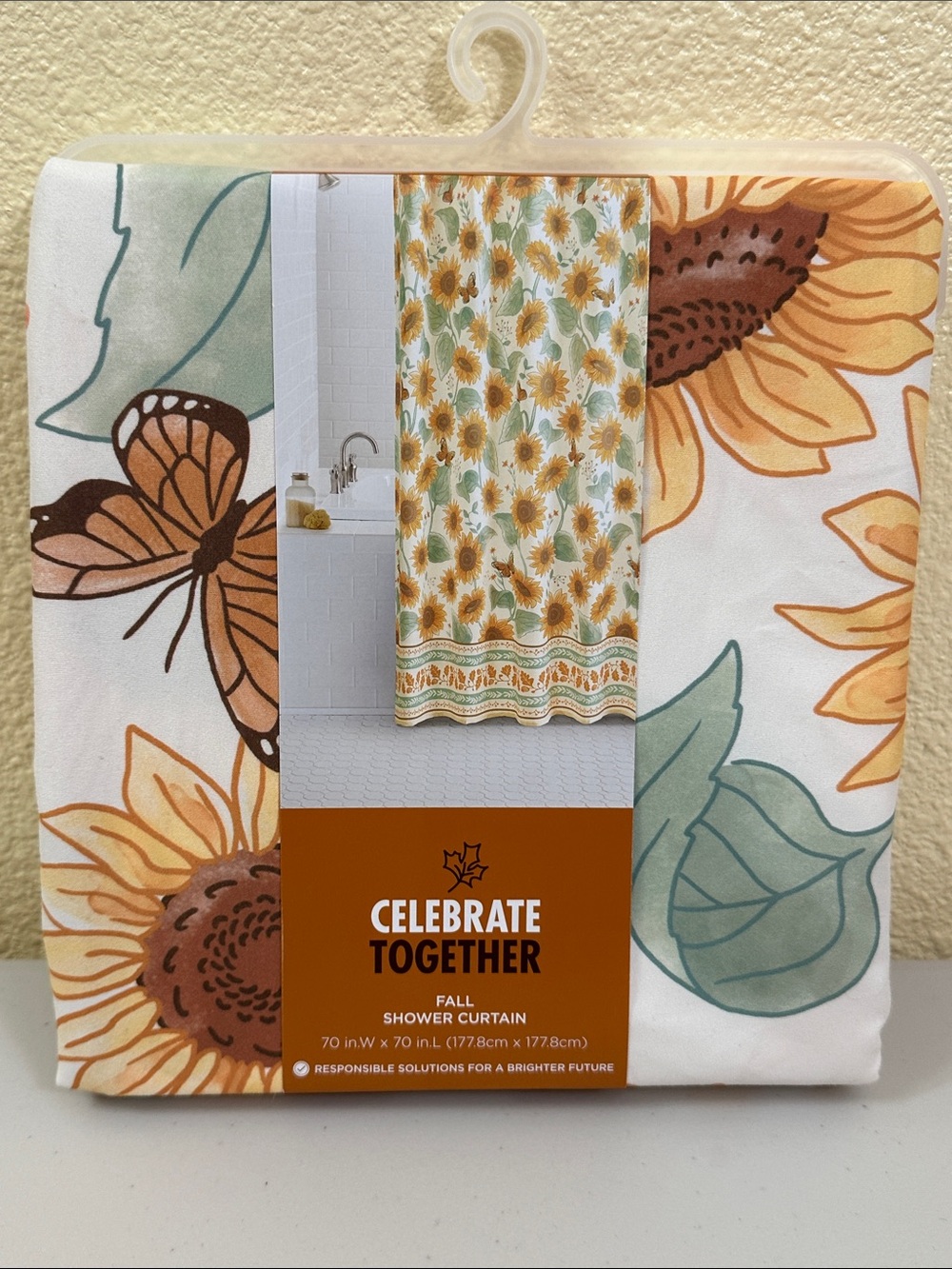 Celebrate Together Fall Sunflower Shower Curtain